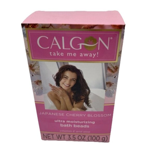 Calgon Take Me Away Moisturizing Bath Beads Japanese Cherry Blossom 3.5 oz NEW - Picture 1 of 15